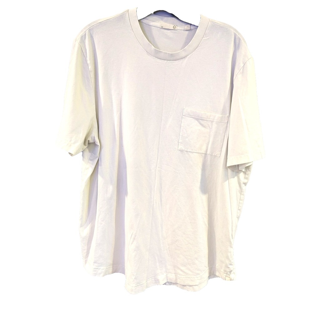 Tasc T Shirt Mens XL‎ White Bamboo Blend Stretch Casual Preppy Logo Stretch S/S